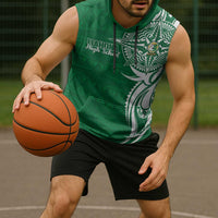 Personalised Liahona - Saineha High School Sleeveless Hoodie Tongan Ngatu Pattern - Polynesian Pride