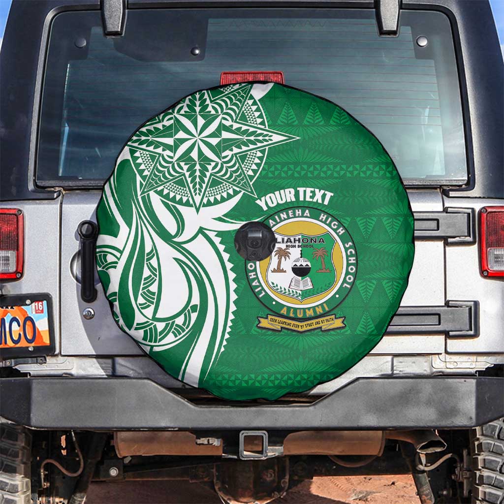 Personalised Liahona - Saineha High School Spare Tire Cover Tongan Ngatu Pattern - Polynesian Pride