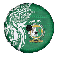 Personalised Liahona - Saineha High School Spare Tire Cover Tongan Ngatu Pattern - Polynesian Pride