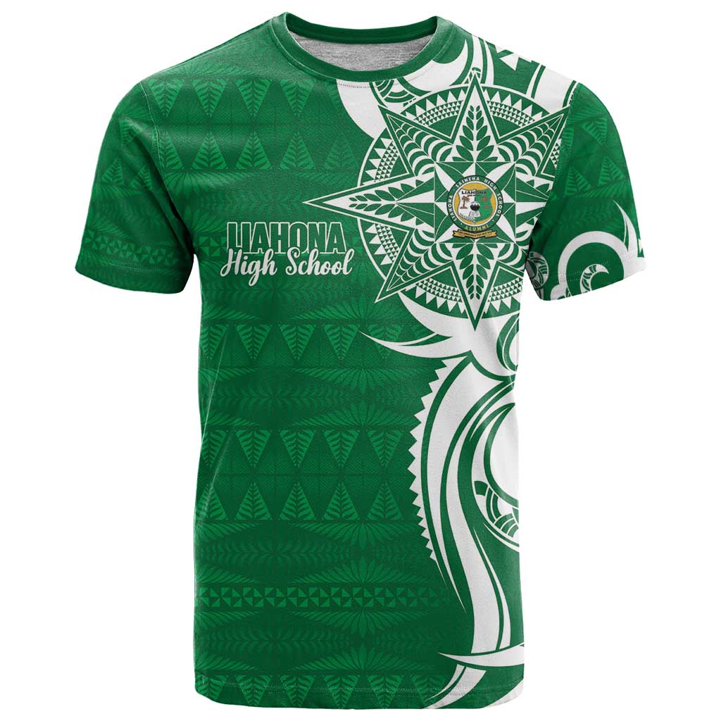 Personalised Liahona - Saineha High School T Shirt Tongan Ngatu Pattern - Polynesian Pride