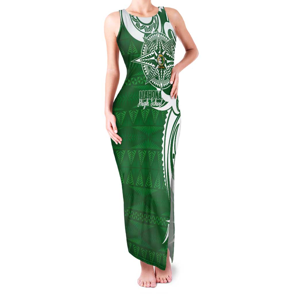 Personalised Liahona - Saineha High School Tank Maxi Dress Tongan Ngatu Pattern - Polynesian Pride
