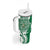 Personalised Liahona - Saineha High School Tumbler With Handle Tongan Ngatu Pattern - Polynesian Pride