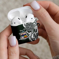 Personalised Tonga Takuilau College AirPods Case Est 1975 Tongan Ngatu Pattern - Polynesian Pride