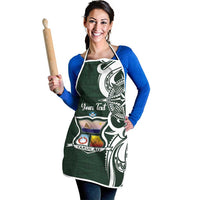 Personalised Tonga Takuilau College Apron Est 1975 Tongan Ngatu Pattern - Polynesian Pride
