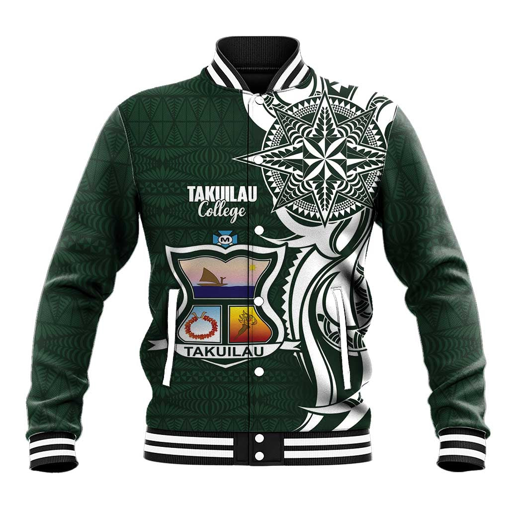 Personalised Tonga Takuilau College Baseball Jacket Est 1975 Tongan Ngatu Pattern - Polynesian Pride