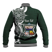 Personalised Tonga Takuilau College Baseball Jacket Est 1975 Tongan Ngatu Pattern - Polynesian Pride