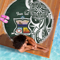 Personalised Tonga Takuilau College Beach Blanket Est 1975 Tongan Ngatu Pattern - Polynesian Pride