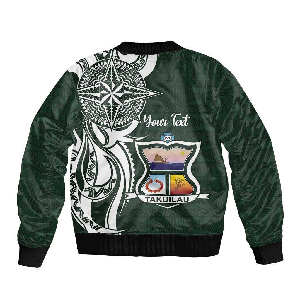Personalised Tonga Takuilau College Bomber Jacket Est 1975 Tongan Ngatu Pattern - Polynesian Pride
