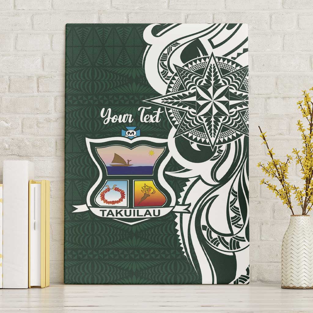 Personalised Tonga Takuilau College Canvas Wall Art Est 1975 Tongan Ngatu Pattern - Polynesian Pride