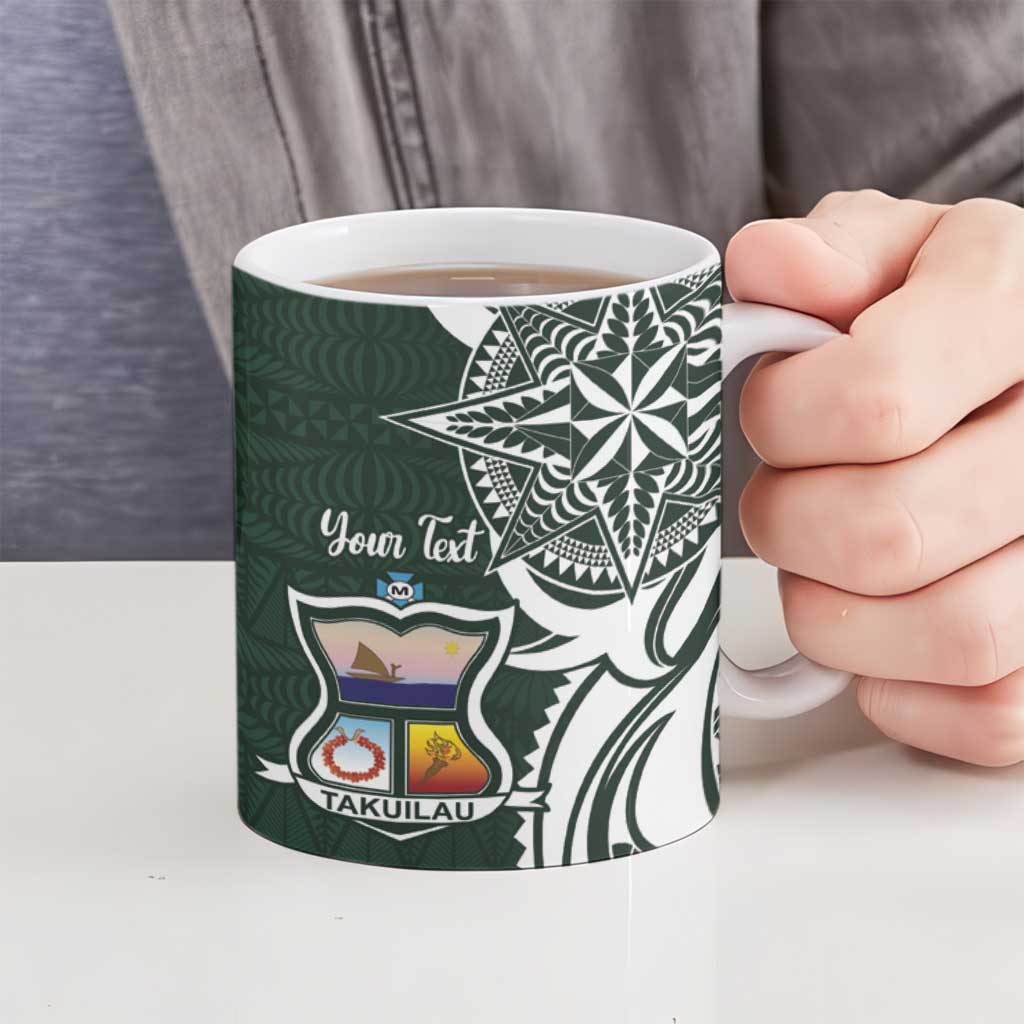 Personalised Tonga Takuilau College Ceramic Mug Est 1975 Tongan Ngatu Pattern - Polynesian Pride