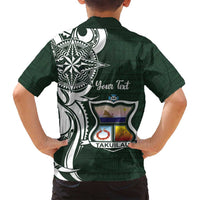 Personalised Tonga Takuilau College Family Matching Puletasi and Hawaiian Shirt Est 1975 Tongan Ngatu Pattern - Polynesian Pride