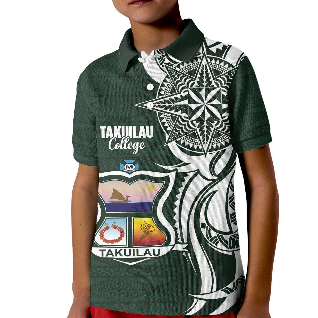 Personalised Tonga Takuilau College Kid Polo Shirt Est 1975 Tongan Ngatu Pattern - Polynesian Pride