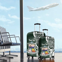 Personalised Tonga Takuilau College Luggage Cover Est 1975 Tongan Ngatu Pattern - Polynesian Pride