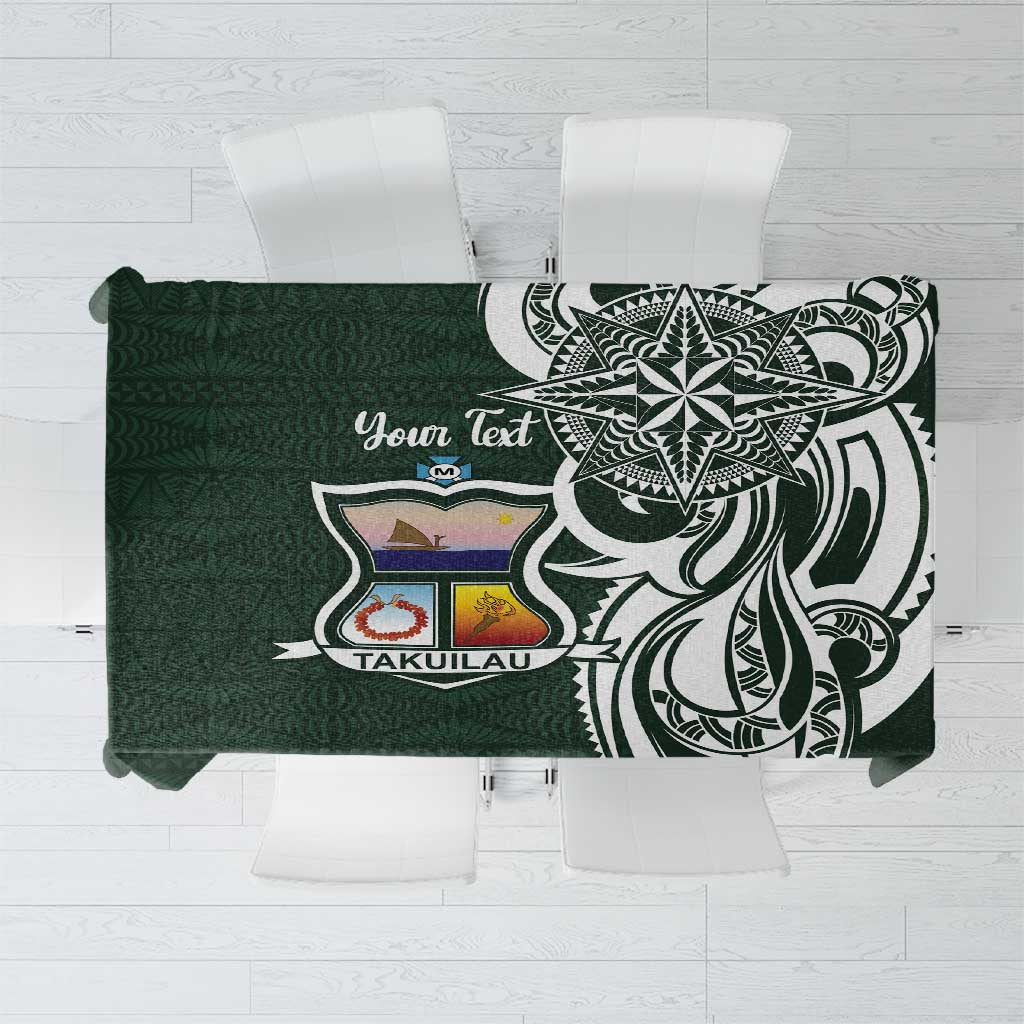 Personalised Tonga Takuilau College Tablecloth Est 1975 Tongan Ngatu Pattern - Polynesian Pride