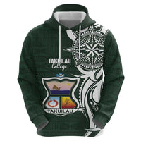Personalised Tonga Takuilau College Zip Hoodie Est 1975 Tongan Ngatu Pattern - Polynesian Pride