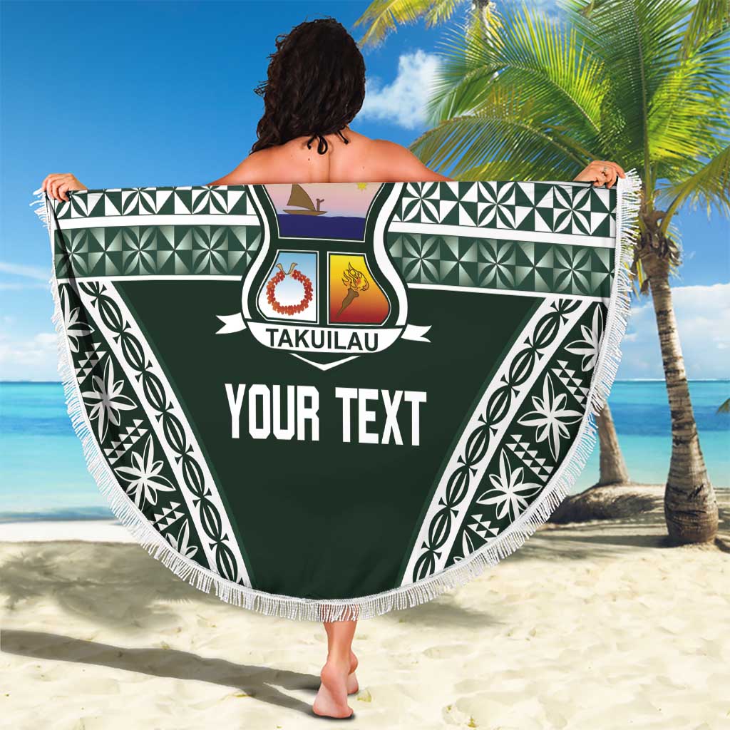 Personalised Tonga Takuilau College Beach Blanket 50th Anniversary Ngatu Kupesi - Polynesian Pride