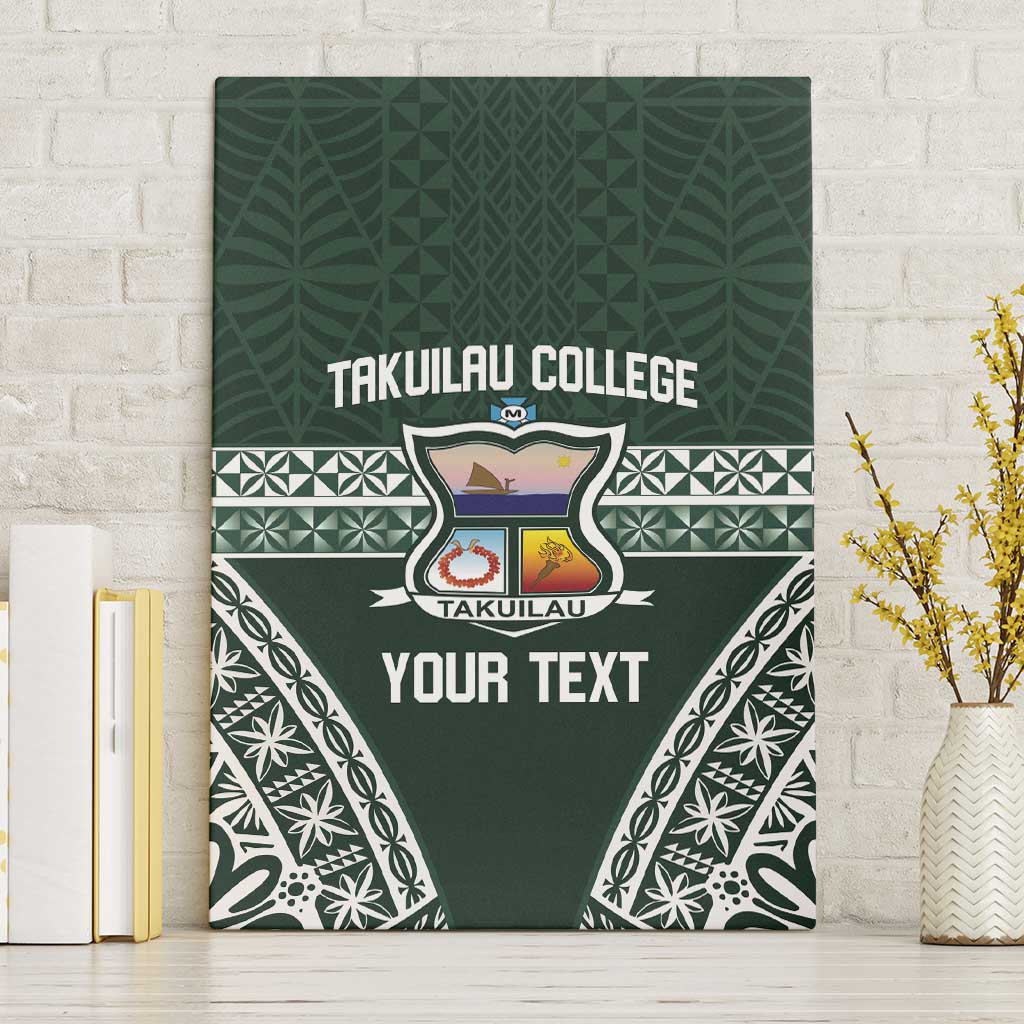 Personalised Tonga Takuilau College Canvas Wall Art 50th Anniversary Ngatu Kupesi - Polynesian Pride