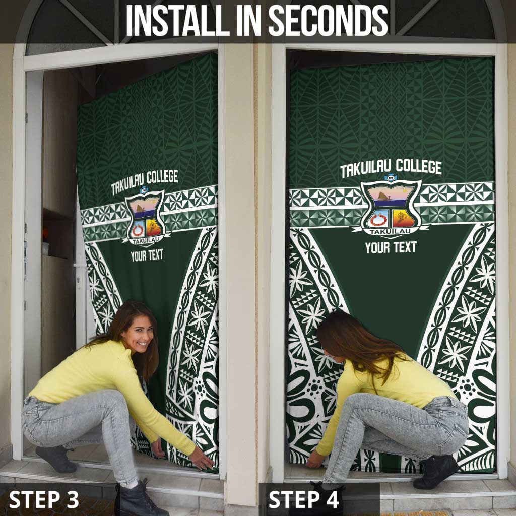 Personalised Tonga Takuilau College Door Cover 50th Anniversary Ngatu Kupesi - Polynesian Pride