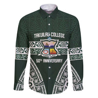 Personalised Tonga Takuilau College Family Matching Long Sleeve Bodycon Dress and Hawaiian Shirt 50th Anniversary Ngatu Kupesi - Polynesian Pride