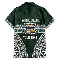 Personalised Tonga Takuilau College Family Matching Off Shoulder Maxi Dress and Hawaiian Shirt 50th Anniversary Ngatu Kupesi - Polynesian Pride