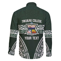 Personalised Tonga Takuilau College Family Matching Off Shoulder Maxi Dress and Hawaiian Shirt 50th Anniversary Ngatu Kupesi - Polynesian Pride