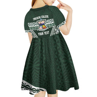 Personalised Tonga Takuilau College Kid Short Sleeve Dress 50th Anniversary Ngatu Kupesi - Polynesian Pride