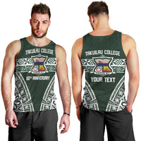 Personalised Tonga Takuilau College Men Tank Top 50th Anniversary Ngatu Kupesi - Polynesian Pride
