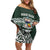 Personalised Tonga Takuilau College Off Shoulder Short Dress 50th Anniversary Ngatu Kupesi - Polynesian Pride