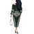 Personalised Tonga Takuilau College Off The Shoulder Long Sleeve Dress 50th Anniversary Ngatu Kupesi - Polynesian Pride