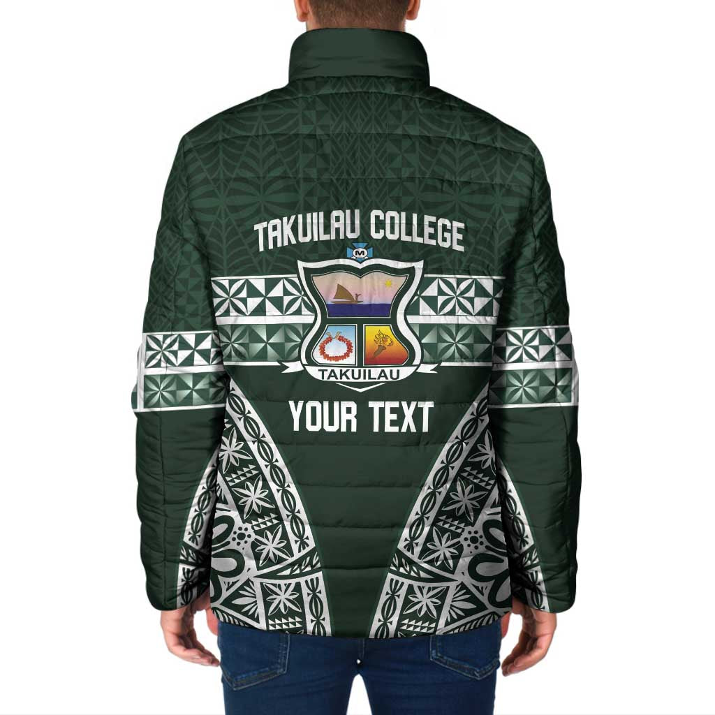 Personalised Tonga Takuilau College Padded Jacket 50th Anniversary Ngatu Kupesi - Polynesian Pride