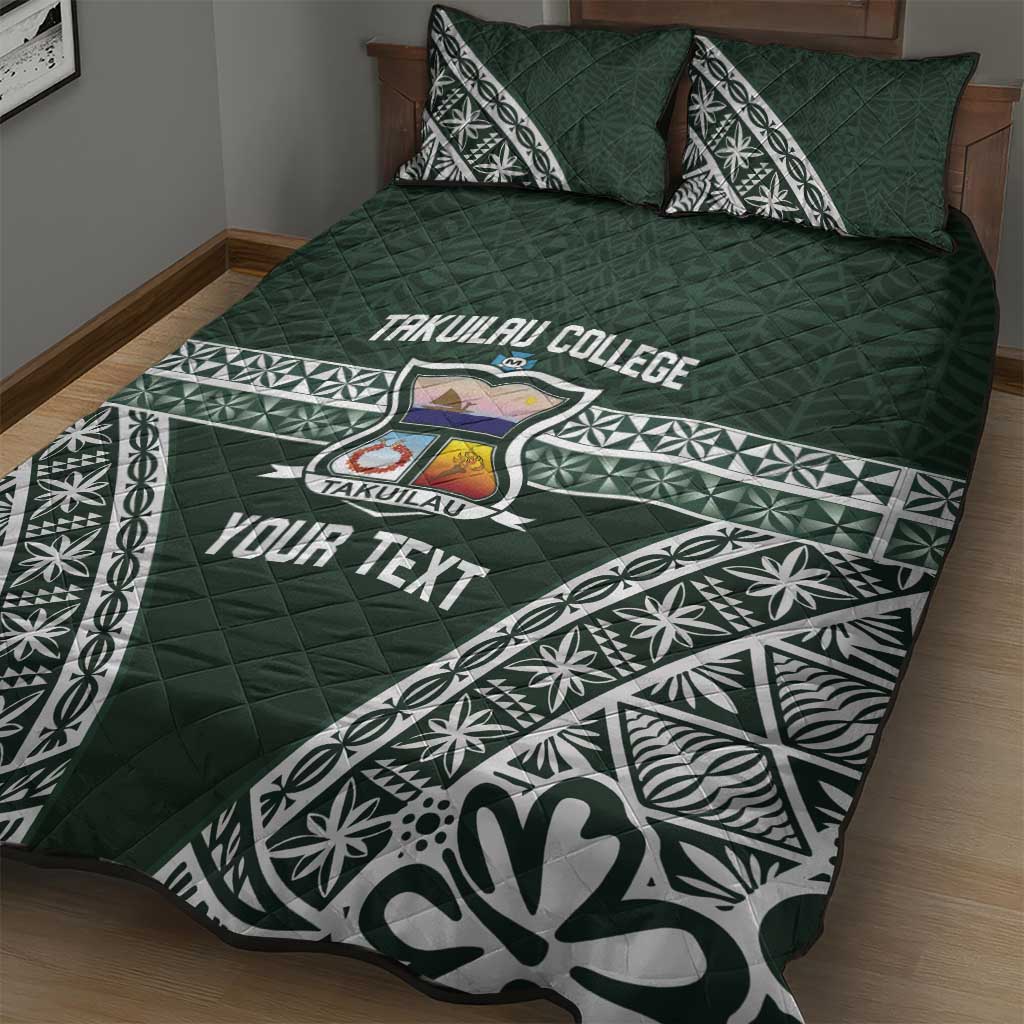 Personalised Tonga Takuilau College Quilt Bed Set 50th Anniversary Ngatu Kupesi - Polynesian Pride