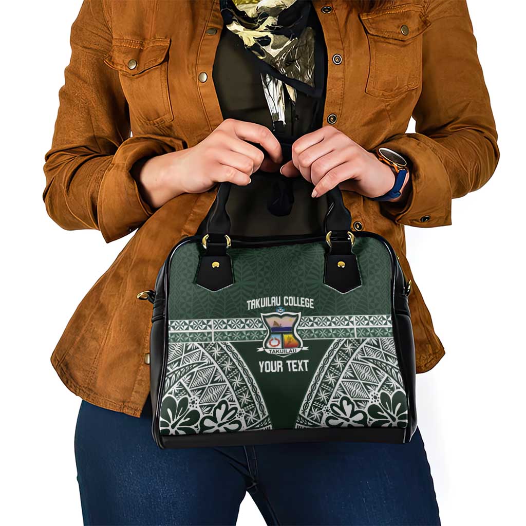 Personalised Tonga Takuilau College Shoulder Handbag 50th Anniversary Ngatu Kupesi - Polynesian Pride
