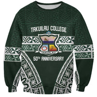 Personalised Tonga Takuilau College Sweatshirt 50th Anniversary Ngatu Kupesi - Polynesian Pride