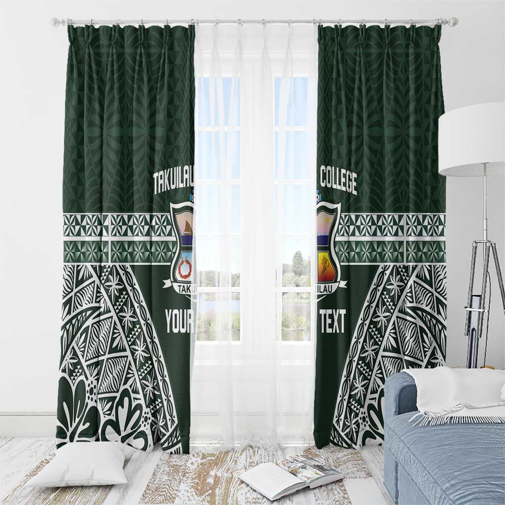 Personalised Tonga Takuilau College Window Curtain 50th Anniversary Ngatu Kupesi - Polynesian Pride