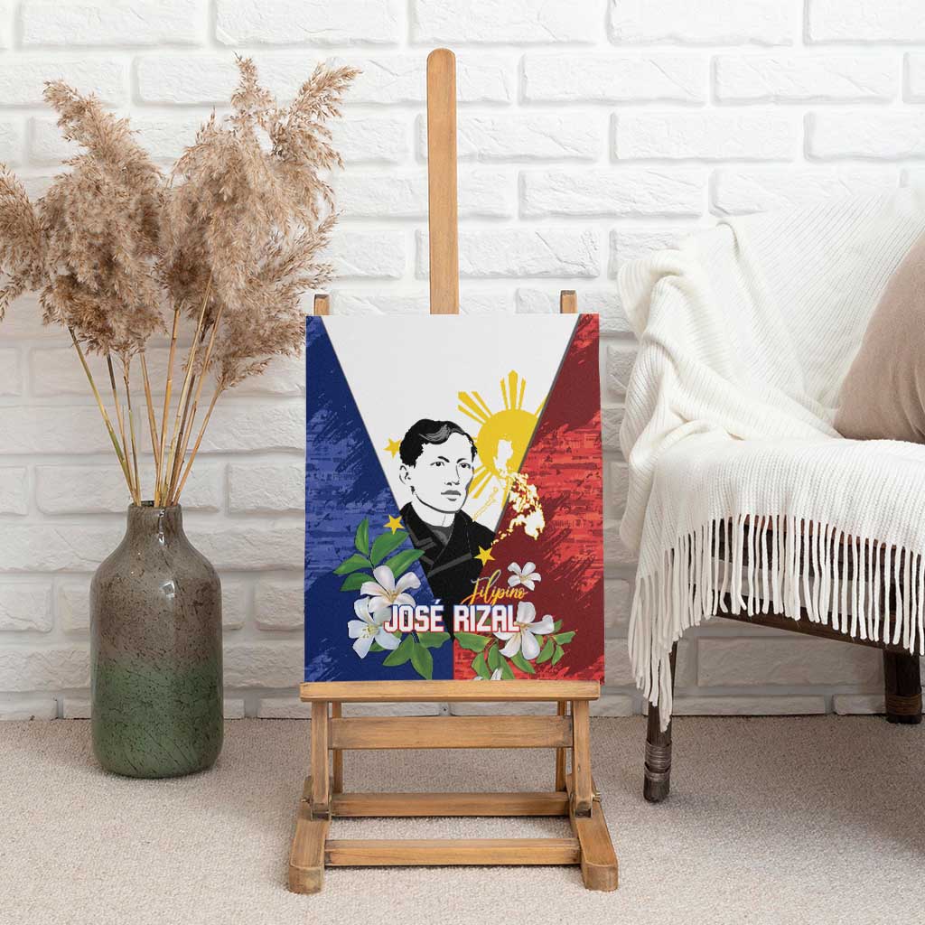 Philippines Rizal Day Canvas Wall Art Filipino Sampaguita Grunge Style - Polynesian Pride