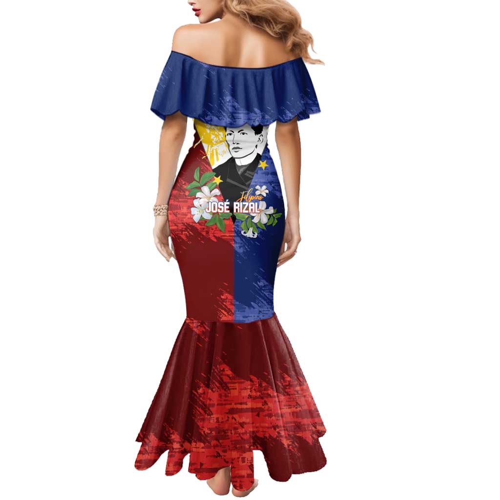 Philippines Rizal Day Family Matching Mermaid Dress and Hawaiian Shirt Filipino Sampaguita Grunge Style - Polynesian Pride