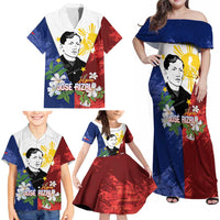 Philippines Rizal Day Family Matching Off Shoulder Maxi Dress and Hawaiian Shirt Filipino Sampaguita Grunge Style - Polynesian Pride