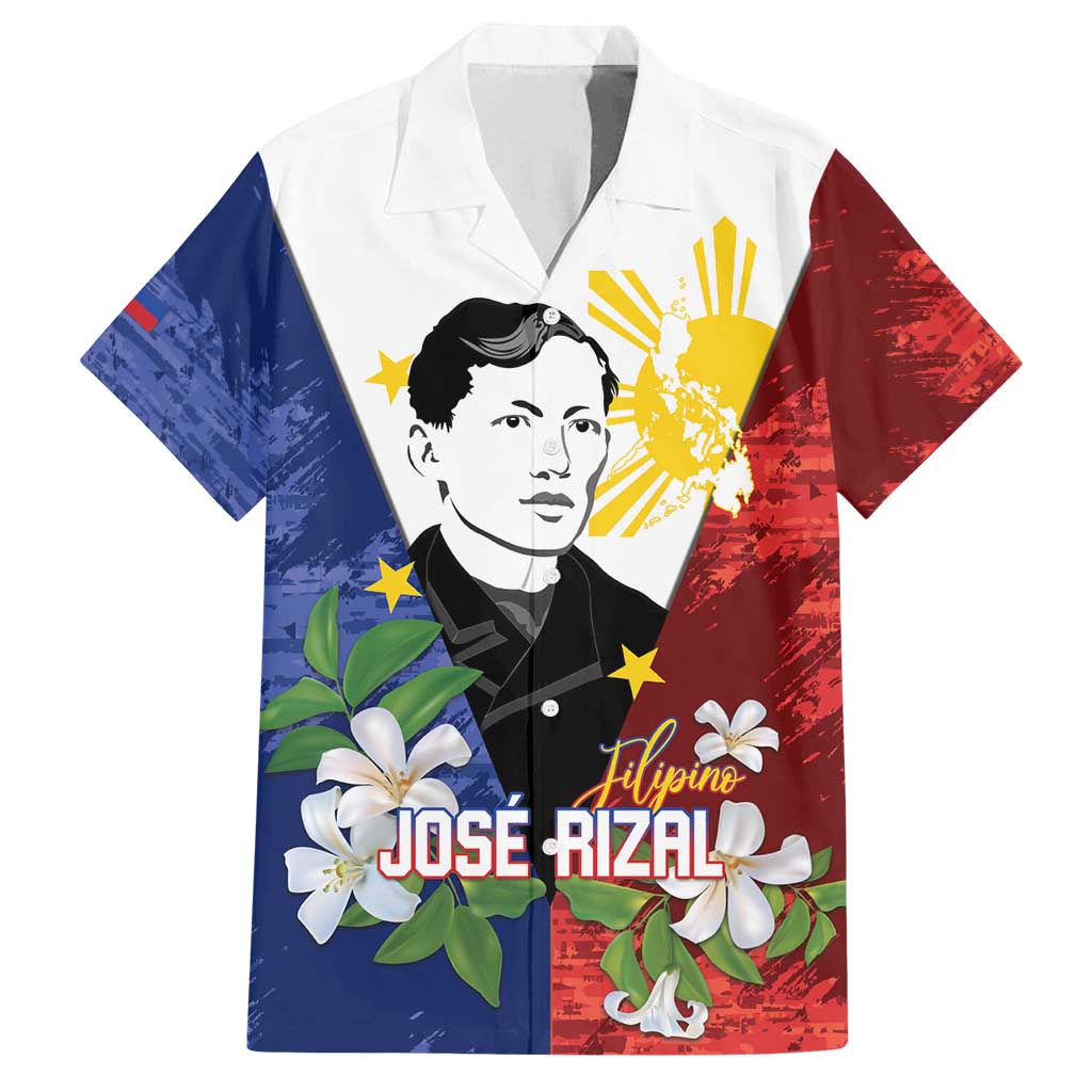 Philippines Rizal Day Family Matching Tank Maxi Dress and Hawaiian Shirt Filipino Sampaguita Grunge Style - Polynesian Pride