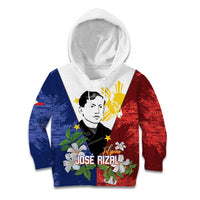 Philippines Rizal Day Kid Hoodie Filipino Sampaguita Grunge Style - Polynesian Pride