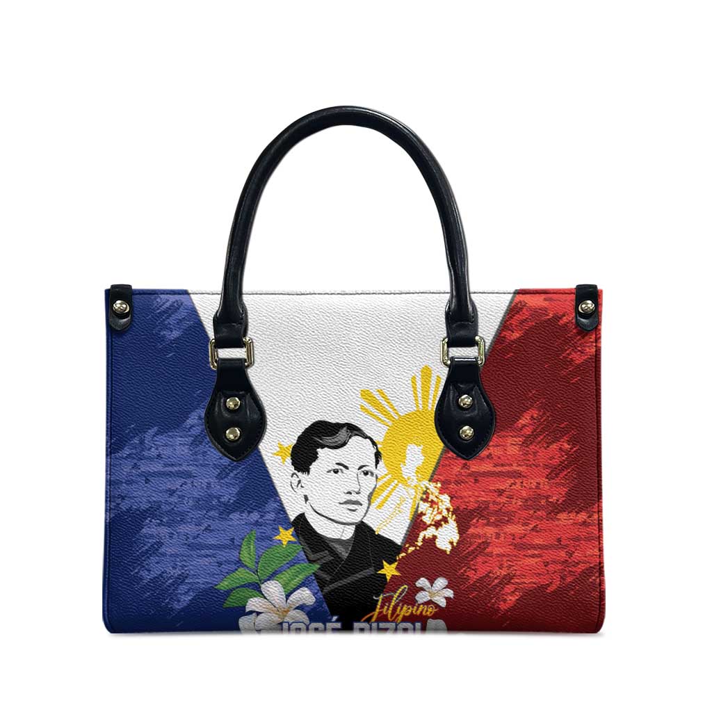 Philippines Rizal Day Leather Bag Filipino Sampaguita Grunge Style - Polynesian Pride