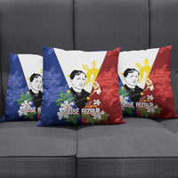 Philippines Rizal Day Pillow Cover Filipino Sampaguita Grunge Style - Polynesian Pride