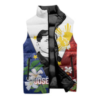 Philippines Rizal Day Sleeveless Puffer Jacket Filipino Sampaguita Grunge Style - Polynesian Pride