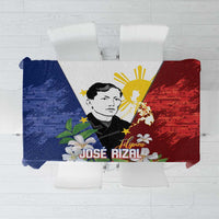 Philippines Rizal Day Tablecloth Filipino Sampaguita Grunge Style - Polynesian Pride
