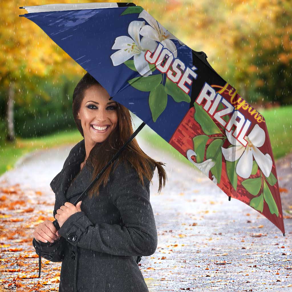 Philippines Rizal Day Umbrella Filipino Sampaguita Grunge Style - Polynesian Pride