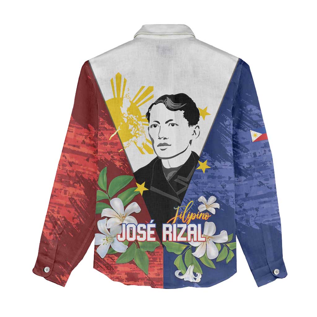 Philippines Rizal Day Women Casual Shirt Filipino Sampaguita Grunge Style - Polynesian Pride
