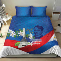 Philippines Rizal Day Bedding Set Filipino Motto Stella Polynesian Pattern - Polynesian Pride