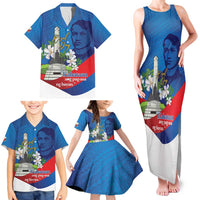 Philippines Rizal Day Family Matching Tank Maxi Dress and Hawaiian Shirt Filipino Motto Stella Polynesian Pattern - Polynesian Pride