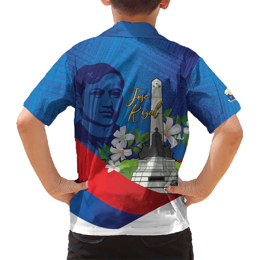 Philippines Rizal Day Kid Hawaiian Shirt Filipino Motto Stella Polynesian Pattern - Polynesian Pride