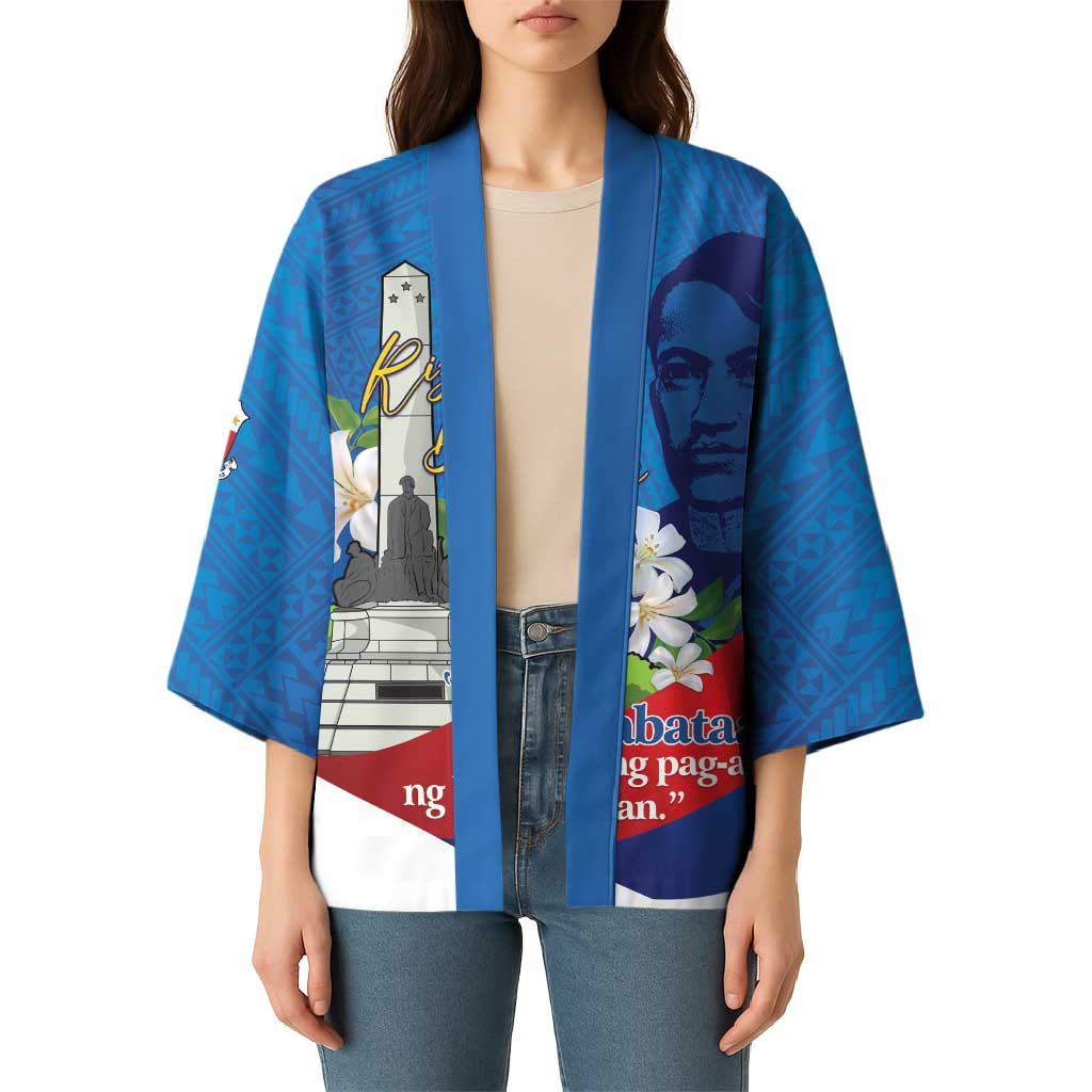 Philippines Rizal Day Kimono Filipino Motto Stella Polynesian Pattern - Polynesian Pride