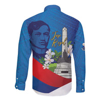 Philippines Rizal Day Long Sleeve Button Shirt Filipino Motto Stella Polynesian Pattern - Polynesian Pride